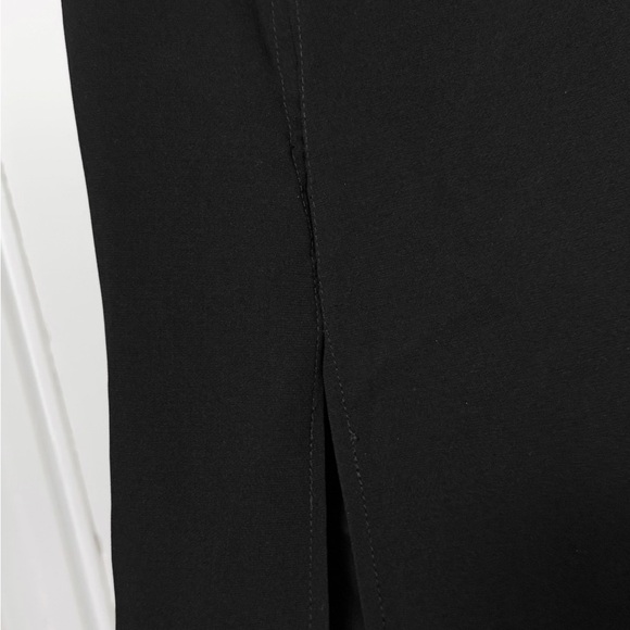 CINQ A SEPT Silk Satin Bodice Crepe Skirt Sleeveless Draped Neck Leg Slit Gown 6 - Picture 8 of 8